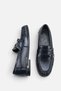 Santi̇a Women's Navy Blue Buckle Loafer A003-K024 - 4