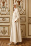 Cream Shirt-Style Abaya with Collar & Cargo Pockets - 2