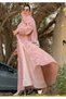 Blush Star Lace Abaya with Matching Hijab - 2