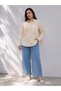 Alita City Lcw Petite Blue Denim Straight Wideleg Elastic Waist Wide Leg Women's Jean Pants - 3