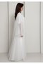 White Tulle Net Designer Abaya - 4