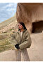 Khaki Belted Oversize Bomber Jacket - 4