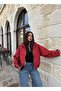 Red Lora Plaid Bomber Jacket - 2