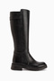 June Genuine Leather Black Women's Boots