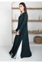 Nida Fabric Color Block Abaya with Stylish Side Frills - 4