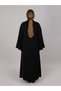 Black Korean Nida Embellished Abaya With Long Sleeves - 4