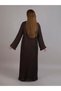 Brown Velvet Embroidered Abaya - 4