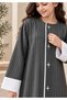 Girls’ Grey Crepe Abaya with Headscarf | UAE Made - 4