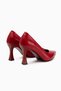 Helen Genuine Leather Red Women's Heeled Shoes Stiletto - 5