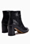 Teresa Navy Blue Patterned Heeled Women's Boots - 5