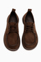 Charis Brown Suede Lace-Up Thick Sole Women's Loafer - 4