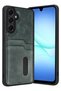 Samsung Galaxy A37 5g Compatible Leather Case with Sara Business Card Holder - Green - 4