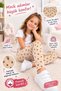 Girl's Patterned Flexible Anti-Sweat Cotton Report Waist Elastic Leggings
