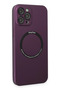 Apple iPhone 12 Pro Compatible Case Jack Magneticsafe Lens Silicone - Plum - 5
