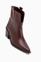 Erica Burgundy Heeled Western Women's Boots - 2