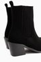 Elvia Black Suede Elastic Women's Boots - 5