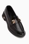 Drina Black Buckle Women's Loafer Casual Shoes