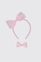 Baby Girl Ribbon Detailed Pink Tulle Crown Buckle Set - 2