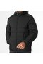 Men's Regular Fit Reversible Hooded Printed Zippered Inflatable Black Coat - 2
