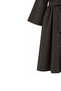 Long Gabardine Trench Coat Brown - 4