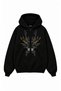Unisex Oversize Demon Slayer Zenitsu Thunder Back Printed Hooded Zipper Anime Zip Hoodie - 2