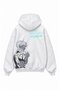 Unisex Oversize Jjk Gojo the Honored One Back Printed Hooded Zipper Anime Zip Hoodie - 2