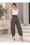 Women's Modal Fabric Loose-Fit Elastic Waist Lace-Up Trousers