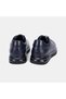 Men's Navy Blue Lace-Up Leather Casual Sports Shoes - 5