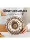 10 Inch Cake Pan, Nonstick Fluted Tube Round Baking Pan, Carbon Steel Pound Cake Mold, Tube Bakeware, Baking Mold for Creme Caramel/Jello/Gelatin/Chocoflan/Flan - Easy Clean - Champagne Gold - 3