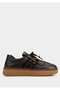 Brown Leather Women's Sneakers