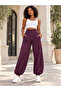 Women's Modal Fabric High Waist Loose Cut Elastic Leg Pants with Pockets