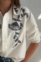 Beaded Embroidered Shirt White