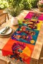 African Girls with Glasses Patterned Runner / Tablecloth / Placemat