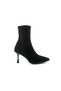 Sienna Women's Black Suede Pointed Toe Thin Heeled Upper Ankle Stretch Flexible Stylish Ankle Boots Bootie - 4
