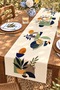 Bohemian Flowerpot and Leaves Patterned Runner / Tablecloth / Placemat - 3