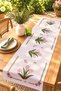 Embroidery-Looking Floral Patterned Runner / Tablecloth / Placemat