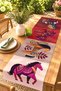 Abstract Themed Horses Patterned Runner/Tablecloth/Placemat