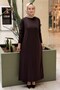 Mercerized Dress with Stitching Detail and Raglan Sleeves
