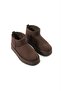 Mayge Brown Suede Fur Lined Thick Sole Ankle Boots - 5
