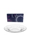 Odin 124 mm Glass Tea Saucer Set, 6 Pieces, Clear - 2