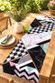 Houndstooth Marble Patterned Runner / Tablecloth / Placemat