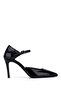 Women's Genuine Leather Black Patent Leather Heeled Shoes