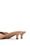 Women's Genuine Leather Beige Heeled Slipper - 5