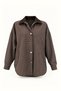 Velvet Collar Gingham Brown Jacket