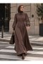 Hijab Dress - Brown - - Exclusive - 2