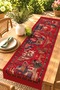 Red Ethnic India Elephants Patterned Runner/Tablecloth/Placemat