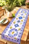Blue Blanc Patterned Runner / Tablecloth / Placemat