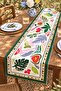 Green Life Tones Patterned Runner / Tablecloth / Placemat - 3