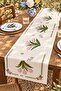 Embroidery-Looking Floral Patterned Runner / Tablecloth / Placemat - 3
