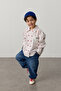 Double Button Striped Shirt White - 2